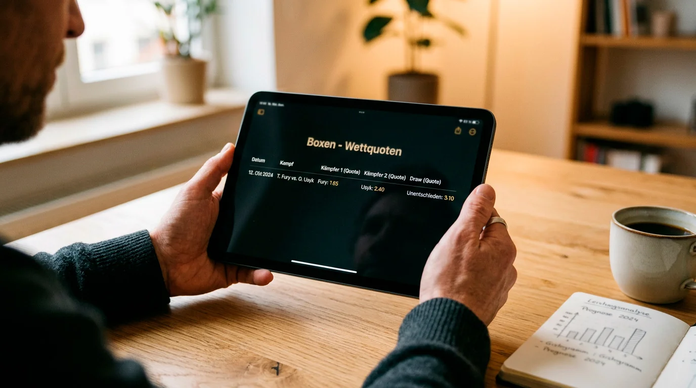 Boxen Quoten im Dezimalformat - implizierte Wahrscheinlichkeit berechnen