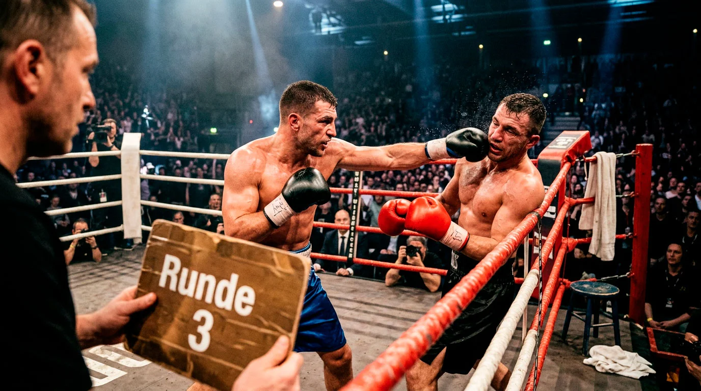 Boxkampf mit Rundenanzeige - Rundenwette beim Boxen
